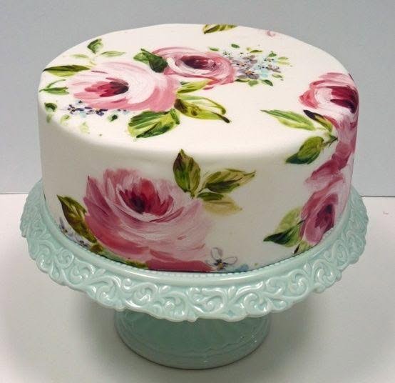 torta-a-un-piano-con-fiori